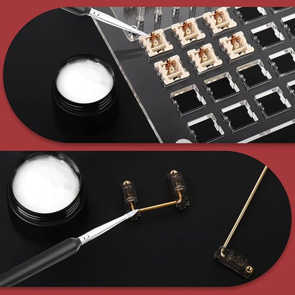 YIMAGUJRX RUNJRX Keyboard Switch Lube Kit JRX 205G0 0.53oz/15g, Switch Opener for MX Cherry Panda Kailh Switch,Lube Brush for Mechanical Keyboard Switch