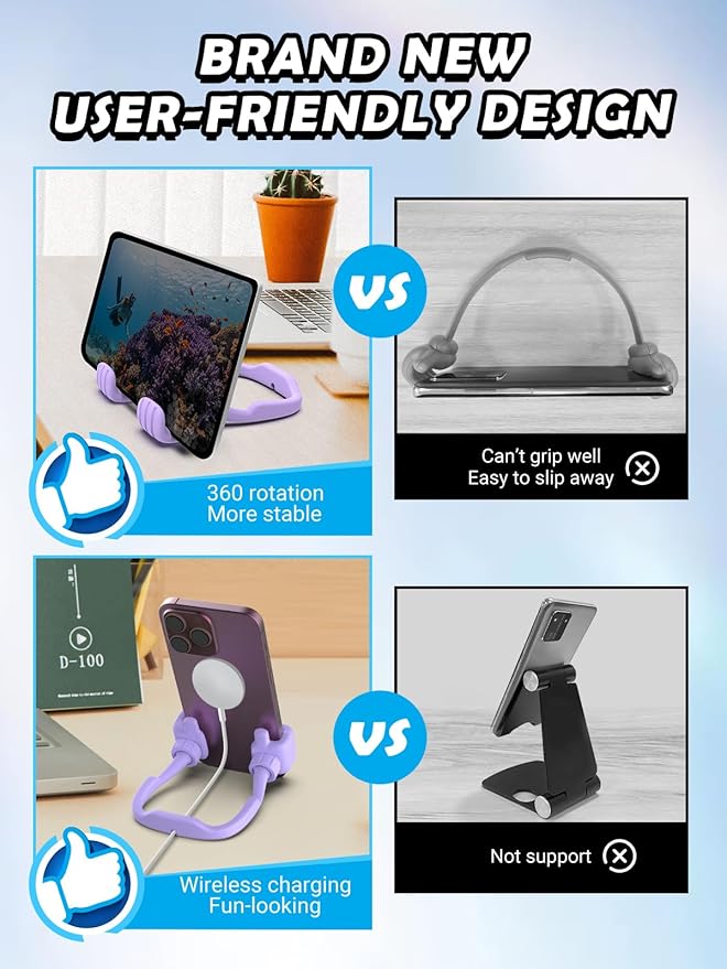 Back to School Supplies Gifts for Teen Girls Boys Cell Phone Holder: Funny Gifts for Kids Her Him Women Adults Tween Teenage 2025 Thumbs Up Phone Stand Birthday Stocking Stuffers Trendy Stuff Ideas