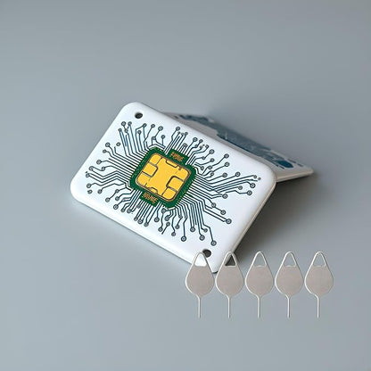 5 Pcs Silver Card Needle, Sim Card Tray Opening Removal Tool, Eject Pin Tool Replacement SIM Card Tools Accessories