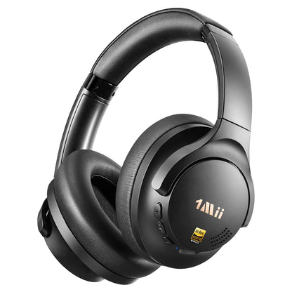 1Mii Y8+ Noise Cancelling Headphones Bluetooth 6.0 Over-Ear Wireless, Black