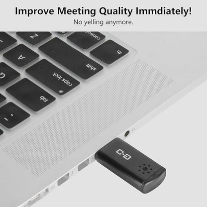 USB Microphone for Laptop and Desktop Computer, High Sensitivity for Clear Call, Plug-and-Play, High Gain, Cordless Mini-Sized Portable, Ideal for Work & Study