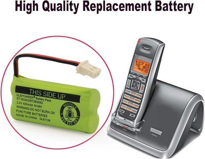 BT183342/BT283342 2.4V 400mAh Ni-MH Battery Pack, Also Compatible with Cordless Phone Batteries BT166342/BT266342 BT162342/BT262342 CS6709 CS6609 CS6509 CS6409 EL52100 EL50003(2 Pack)