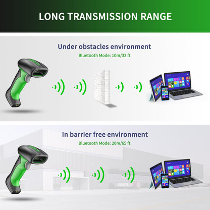 NETUM 2D QR Industrial Bluetooth Barcode Scanner with Charging Dock