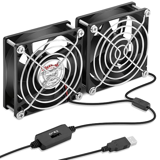 Wathai 2pcs 80mm x 25mm USB Small Computer Fan 5V for DIY Cooling