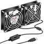 Wathai 80mm x 80mm x 25mm USB Fan 5V for Computer Laptop Router DVR Xbox Cooling 2 Packs