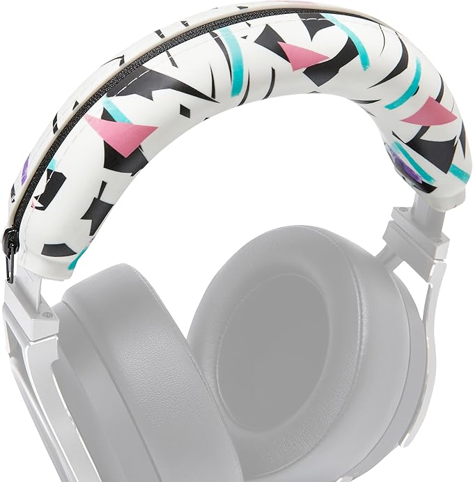 WC BandZ Virtuoso V2 - Silicone Headband Cover for Corsair Virtuoso Headphones by Wicked Cushions | Machine Washable, No More Flaking Leather | for Virtuoso Wireless, XT, and SE | 90's White
