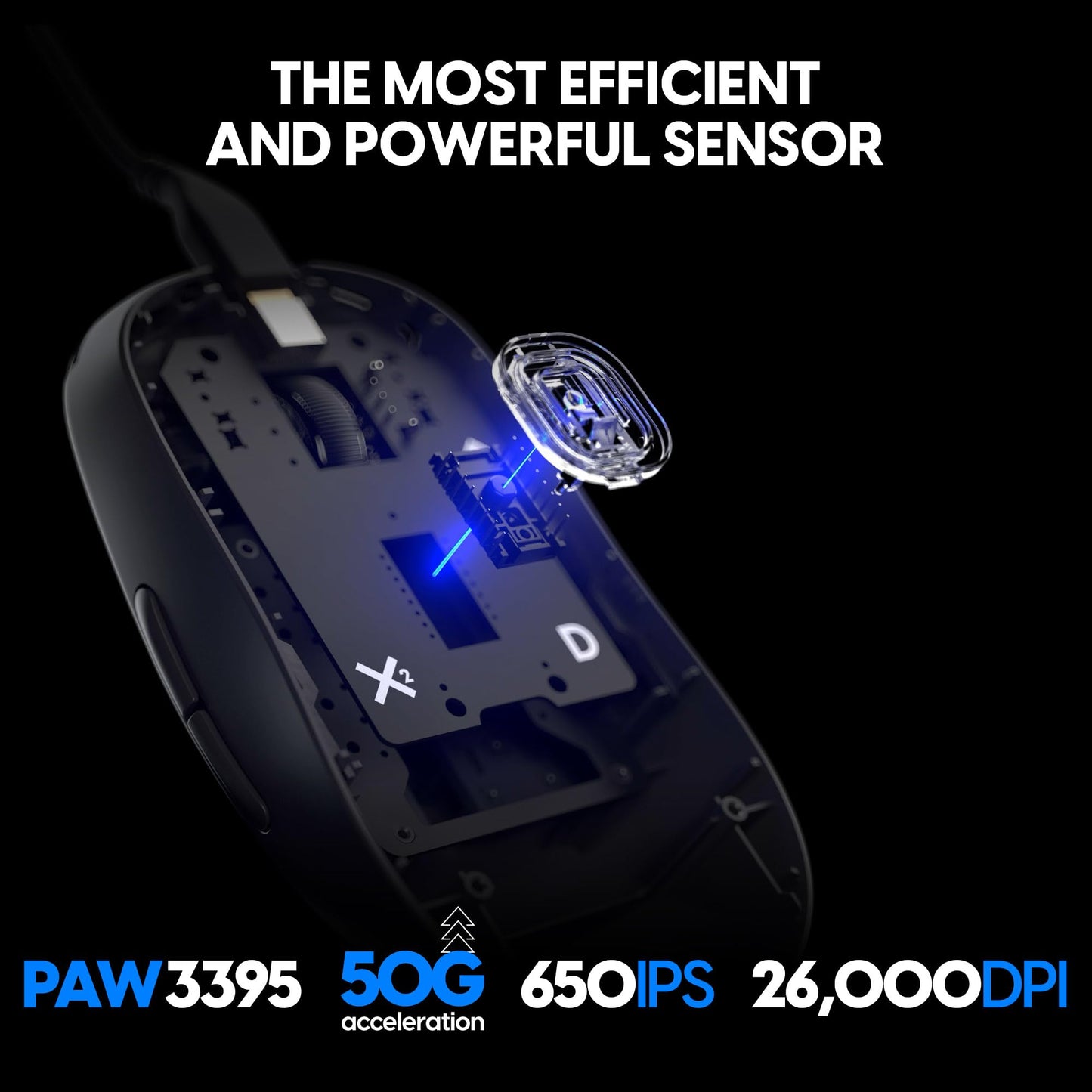 Pulsar Gaming Gears X2 Wired Gaming Mouse, Ultra Lightweight, Optical Switch, 26000 DPI, Motion Sync, PAW3395 Sensor (Medium, Wired, White)