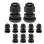Bonsicoky 1/2" NPT Nylon Cable Glands, Grey, 10 Pcs