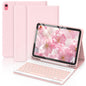 MMK for iPad A16 11th 10th Generation Case with Keyboard, Watermelon Red