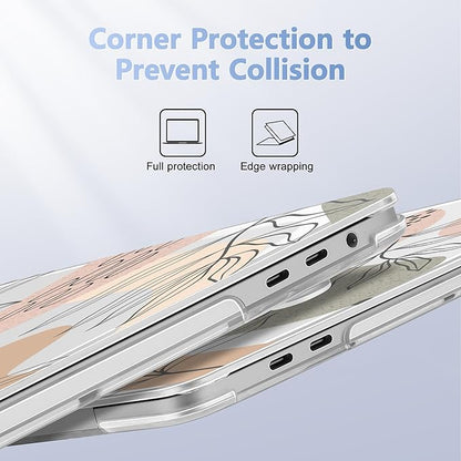 for MacBook Pro 16 inch Case 2019 2020 Release Model A2141, Plastic Hard Shell Cover with Keyboard Cover & Screen Protector for MacBook Pro 16 inch with Touch Bar & Touch ID - Tropical Leaves