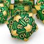 ORIFANTOU 7PCS Metal DND Dice Set with Box, Debris RPG Blue D and D Dice for use with D&D Tabletop Games Role Playing Game Polyhedral Dice Set D20 D12 D10 D8 D6 D4