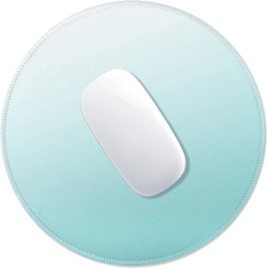 ITNRSIIET Mouse Pad Non-Slip Rubber Base Smooth Surface Stitched Edges Waterproof Durable Compatible with All Mice for Office & Gaming, Desk Accessory, Diameter 8.7 inch, Sky Gradient