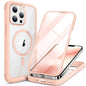 Miracase for iPhone 13 Case 6.1'',Full-Body Magnetic Clear Bumper Case with Built-in 9H Tempered Glass Screen Protector,Military Drop Protection Outdoor Phone Case — iPhone 13 Pro