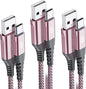 sweguard USB Type C Charger Cable [3-Pack,10ft+6.6ft+3.3ft] iPhone 16 Charger Nylon Braided Cord for iPhone 16 15 Pro Max Plus Samsung Galaxy S24 S23 S22 S21 S20 S10 Note 20 10 A54 Pixel LG Moto PS5