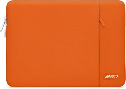 MOSISO Laptop Case 15 inch, 15 inch Laptop Sleeve Compatible with MacBook Air 15 M4 A3241 M3 A3114 M2 A2941 2025 2024 2023,Dell XPS 15,Polyester Vertical Computer Sleeve Bag with Pocket, Orange
