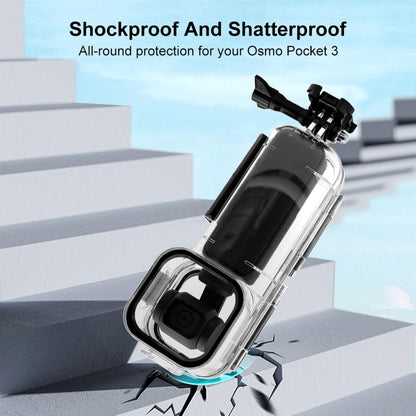 PULUZ Dive Case for DJI Osmo Pocket 3 Waterproof Case PC Protective Shell 45M/147FT Underwater Diving Housing Cover with Accessories for Osmo Pocket 3 Action Camera