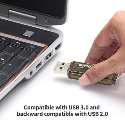 INLAND Micro Center Super Speed 2 Pack 32GB USB 3.0/USB3.1 Gen1 Flash Drive Gum Size Memory Stick Thumb Drive Data Storage Jump Drive (32G 2-Pack)