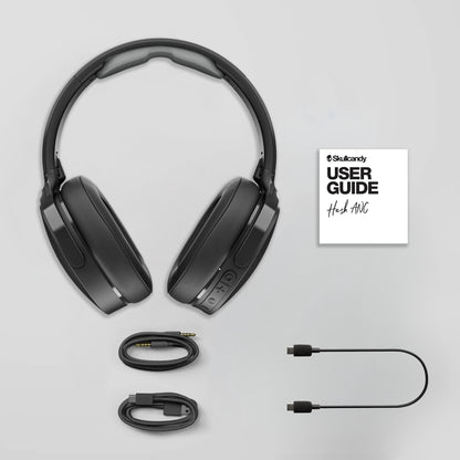 Skullcandy Hesh ANC Wireless Over-Ear Bluetooth Headphones with Extra USB-C Charging Cable, Active Noise Canceling, 22 Hrs Battery, Foldable Lightweight Design, Microphone iPhone Android - Preppy Sage