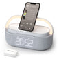 Bluetooth Speaker Alarm Clock & Wireless Charger for Bedside, Home, Office