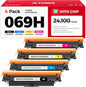 069H 069 Toner Cartridge Set 4-Pack MF753Cdw High Capacity Replacement for Canon 069H 069 Toner Compatible with Canon Color imageCLASS MF753Cdw MF751Cdw LBP674Cdw Printer Ink Black Cyan Magenta Yellow