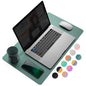 YSAGI Dual-Sided Desk Pad Protector, Desk Mat with Non-Slip - Waterproof PU Leather Office Desk Blotter for Mouse, Keyboard, Writing,31.5" x 15.7", Black