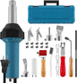 Iglobalbuy 1600W Hot Air Plastic Welder Roofing Welding Complete Kit, 110V Handheld Hot Air Vinyl PVC TPO Welding Heating Gun Torch w/Nozzles Set Adjustable Temperature Welder Tool Kit Carrying Case