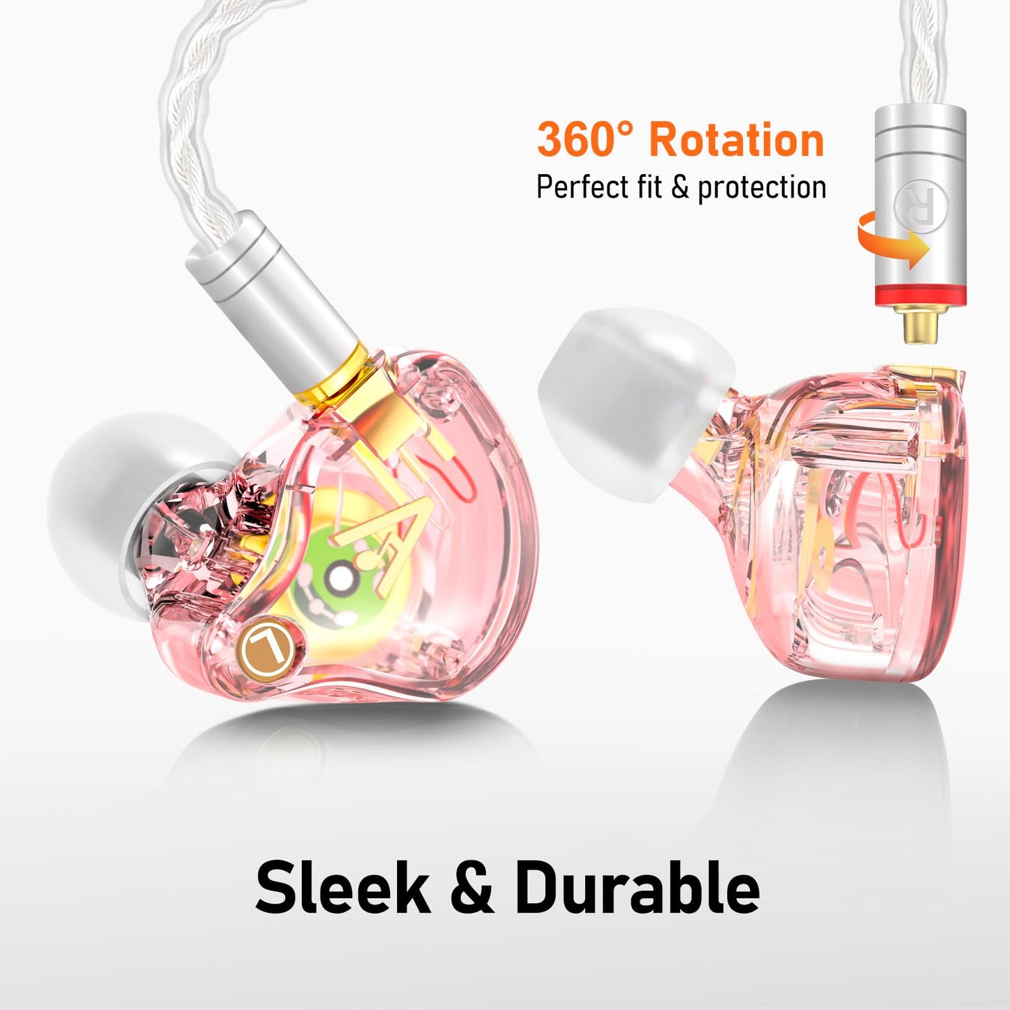 Audiovance Vibes 202 HiFi Wired Earbuds, IEM in-Ear Monitor Headphones