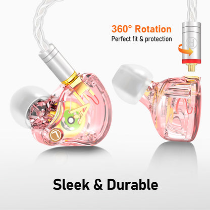 Audiovance Vibes 202 HiFi Wired Earbuds, IEM in-Ear Monitor Headphones