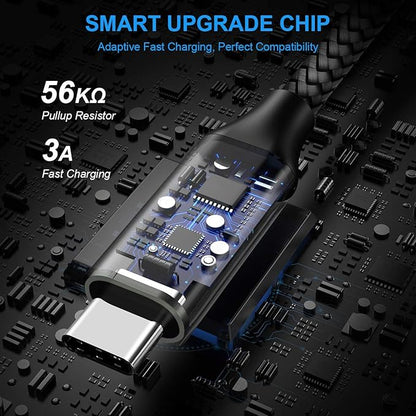 etguuds 6ft USB A to USB C Cable 3A Fast Charging, 2-Pack USB A to USB Type C Charger Cord for iPhone 16 15 Pro/Pro Max/Plus, for Samsung Galaxy S24 S23 S22 S21 S20 S10 A55 A54 Flip Note, Moto, Gray