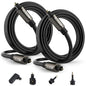 Elecan Optical Audio Cable 4 Ft/2 Pack Digital Audio Toslink Cable Cord-Fiber Optic-Gold Plated-Flexiable&Durable-for Home Theater,Sound Bar,PS4& Xbox-with Right Angled+Mini Toslink Adapters+Ties