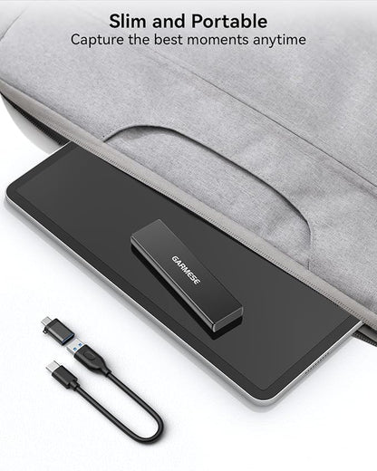 1TB External SSD - Up to 1000MB/s Read Speed USB 3.2 Gen 2 Portable SSD, External Solid State Drives with Type-C Cable for PC Mac Game Console
