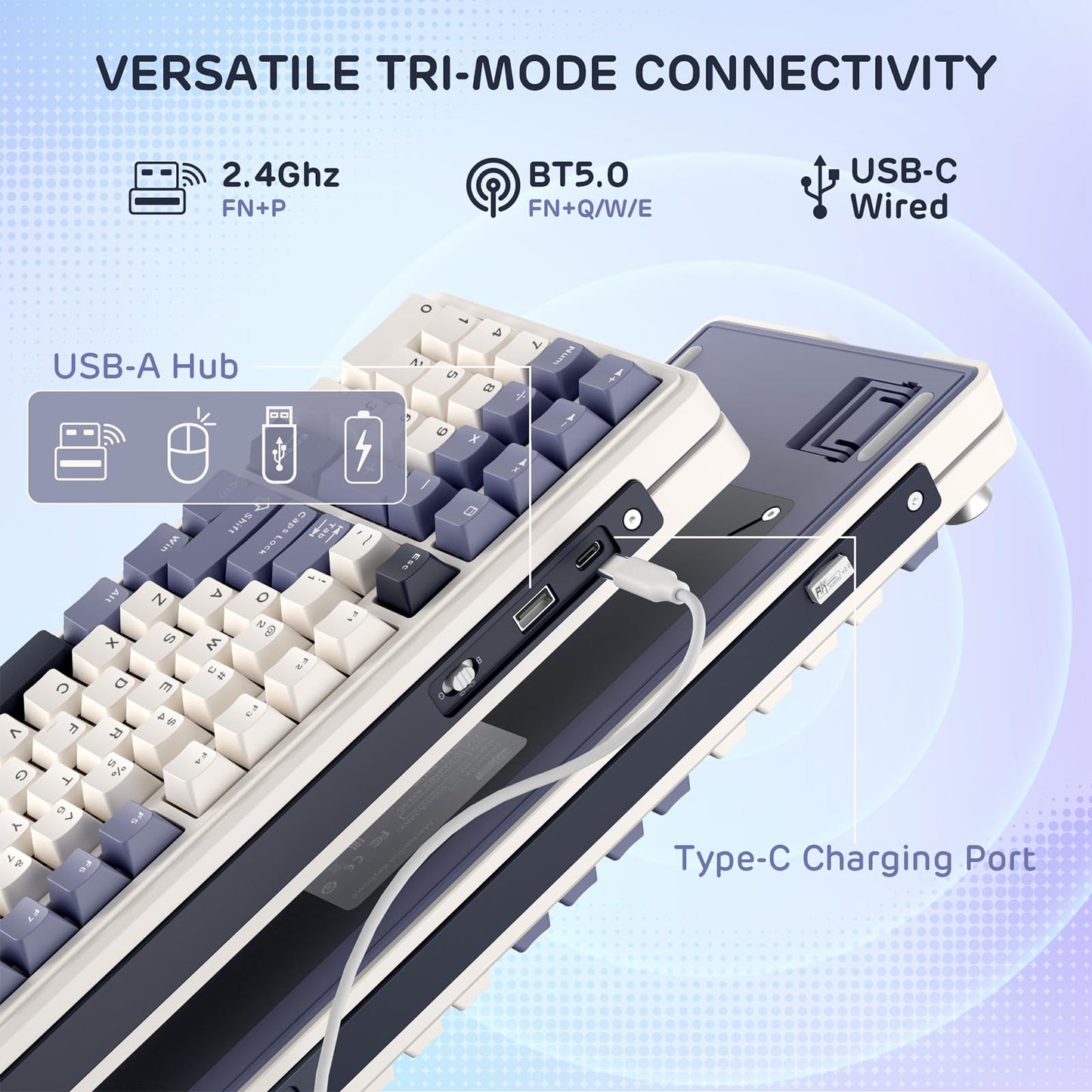 RK ROYAL KLUDGE L98 Wireless Mechanical Keyboard w/Southpaw Numpad