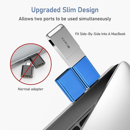 Basesailor USB C to USB Adapter 3Pack,USBC Male to USB 3.0 Female Converter
