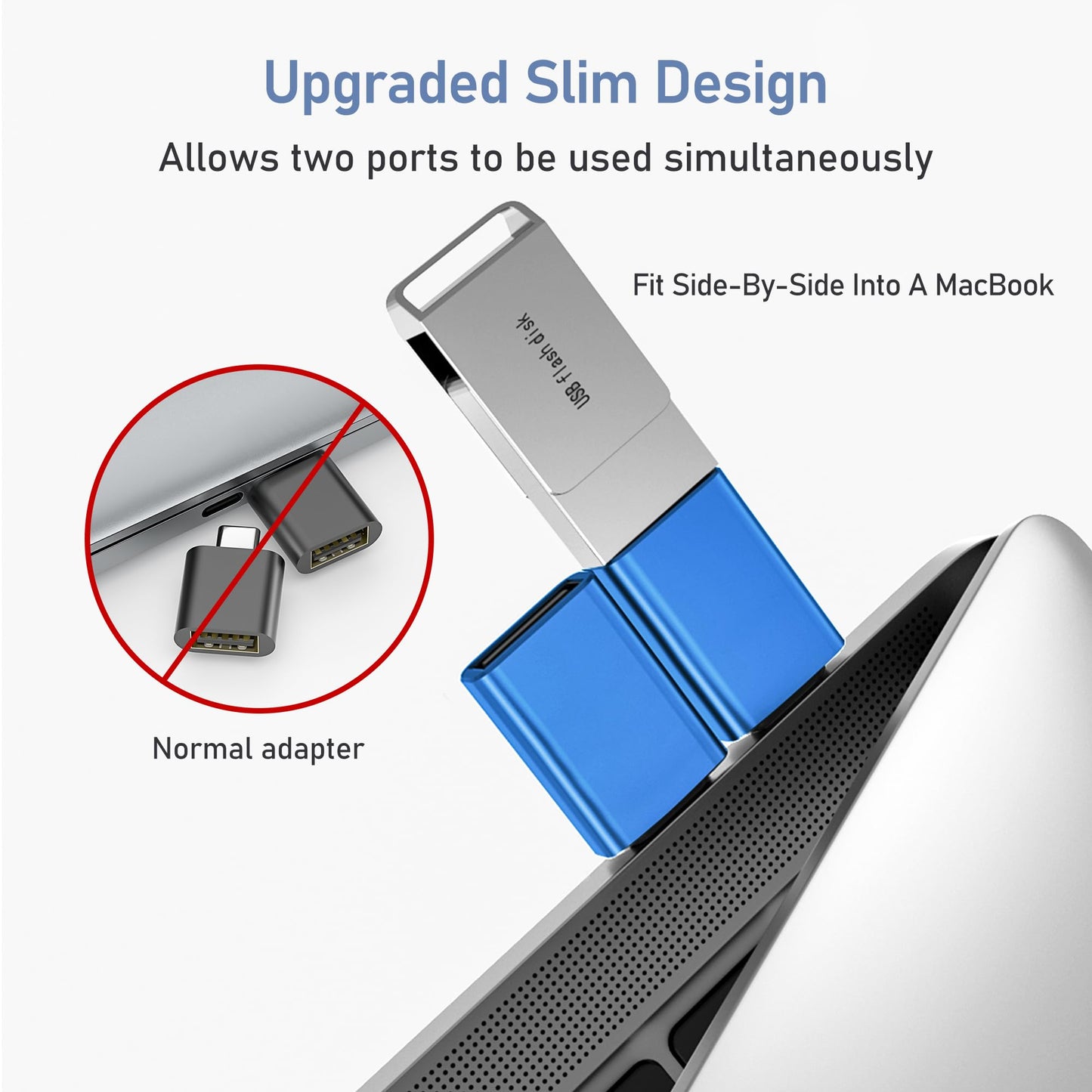 Basesailor USB C to USB Adapter 3Pack,USBC Male to USB 3.0 Female Converter