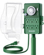 DEWENWILS Outdoor Power Stake Timer, 24-Hour Mechanical Timer, 6 Outlets