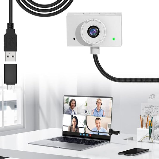 Majiphi Webcam for PC, 1080 Streaming Camera, Web Camera for Desktop/Laptop Computer Webcam with Microphone, Plug and Play USB Web Cam, for Live Streaming, Video Calls