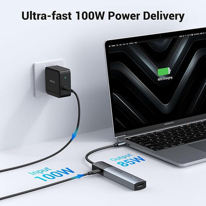 MOKiN USB C Hub, 5 in 1 USB CMultiport Adapter 8K HDMI(DP1.4 with DSC), 100W PD, 3 USB-A Data Ports, USBC Dongle for MacBook Pro/Air, iPad Pro, iMac, iPhone 15 Pro/Pro Max,XPS, Dell, Lenovo