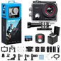 AKASO EK7000 Pro 4K30fps Action Camera with Touch Screen EIS 131ft Waterproof Underwater Camera Remote Control 5X Zoom with Helmet Accessories Kit (with 128GB MicroSD Card)