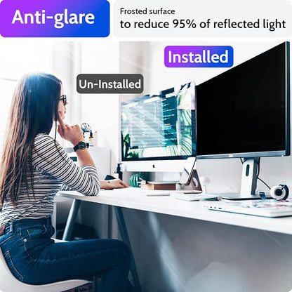 Computer Privacy Screen 34 Inch for 21:9 Curved Monitor, Removable 34inch Anti Blue Light Anti Glare Monitor Privacy Filter Shield