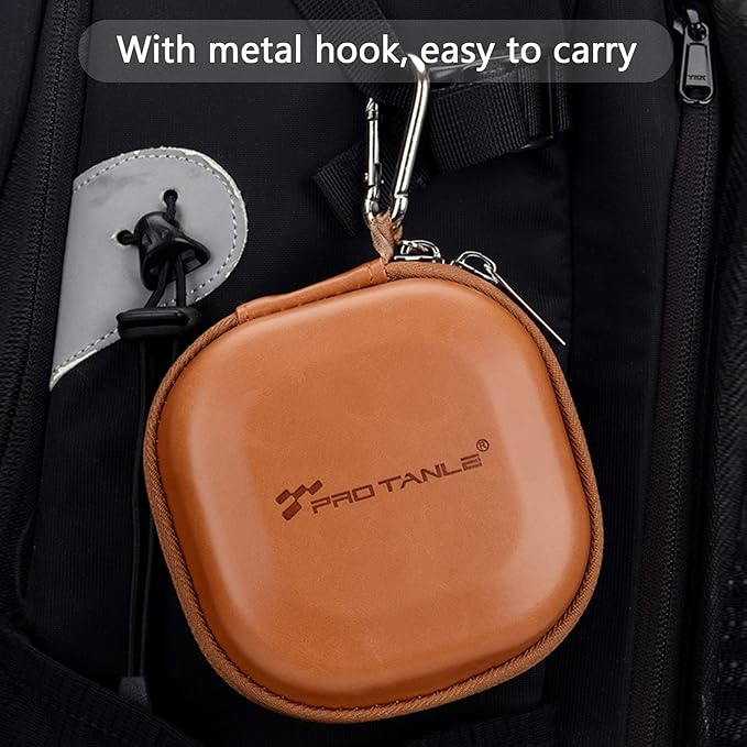 Andoer Camera Filters Case Bags for Filters Up to 82mm, 5 Pockets PU Leather DustProof Filter Hard Storage Case for UV CPL ND Graduated Neutral Density Filters