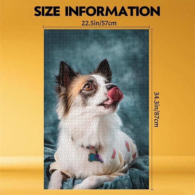 Custom Puzzle, Personalized Puzzle for Photos, Customized Puzzle 120/200/300/500/1000/1500 Pieces for Family, Christmas, Pet, Birthday, Wedding Gift