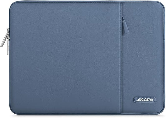 MOSISO Laptop Case 13 inch, 13 inch Laptop Sleeve Compatible with MacBook Air M4 M3 M2 M1 2025-2018 / Pro M2 M1 2025-2016, Polyester Vertical Computer Sleeve Bag with Pocket, Steel Blue
