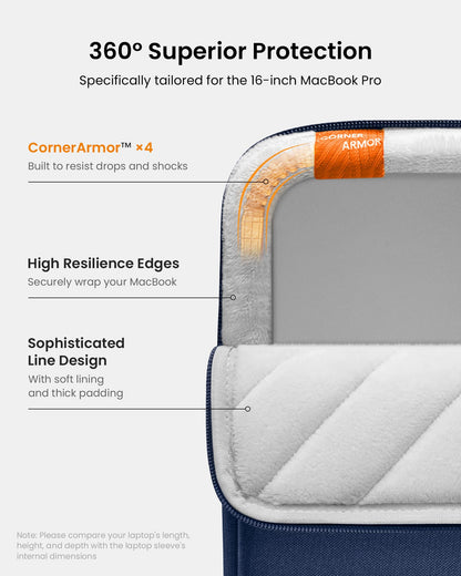 tomtoc 360 Protective Laptop Sleeve Kit for 16-inch MacBook Pro M5 Pro/Max