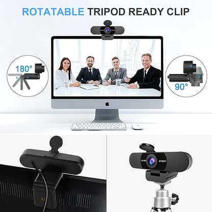 EMEET 1080P Webcam with Microphone, C960 Web Camera, 2 Mics Streaming Webcam, 90°FOV Computer Camera, Plug and Play USB Web Cam for Online Calling/Conferencing, Zoom/Teams/Facetime/YouTube, Laptop/PC