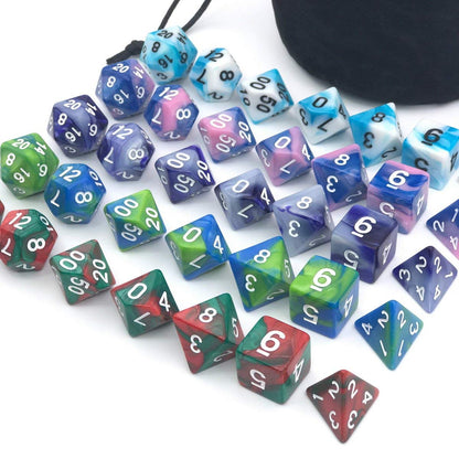 Dice Set for Dungeons&Dragons, DND, RPG Games, Polyhedral Dice Set, Assorted Dice Set, 35 Total, 5 Sets with Drawstring dice Pouch