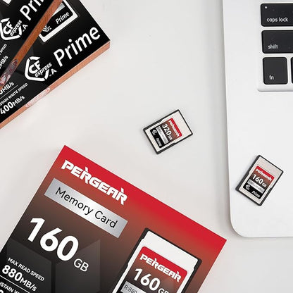 Pergear VPG200 Professional 160GB CFexpress Type A Memory Card, Up to 880MB/s Read Speed & 900MB/s Write Speed for 4K 120P,8K 30P Recording