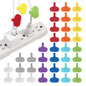 Wrap-It Storage - Cable Labels - Oval, Multi-Color (36 Pack)