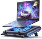llano V10 Gaming Laptop Cooling Pad, RGB Laptop Cooler Stand with Powerful 4.72 Inch External Turbo Cooling Fan, Fast Cooling Computer 13-17.3in, Button Control, 3 Adjustable Stand, 4-Port USB C&A