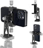 Peastrex Metal Phone Tripod Mount Extra Deep Clamp with Arca Port Cold Shoe 360°Ball Head Cellphone Tripod Adapter for iPhone Galaxy Smartphone Stand Holder for Vlogging Video Camera Monitor