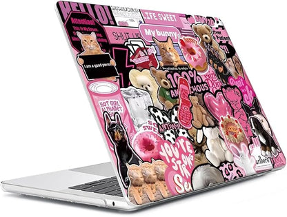 for 2025 2024 2023 2022 MacBook Air 13 inch Case M4 A3240 M3 A3113 M2 A2681 with Touch ID& 13.6" Liquid Retina Display, Plastic Hard Shell&Keyboard Cover&Screen Film&Webcam Cover, Puzzle